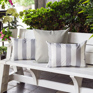 English Elm Horizon Stripe Pillow 14" X 20" - Stylish Weather-Resistant Accent For Indoor & Outdoor Comfort B357P367232