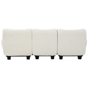 English Elm Oversized Chenille Chaise Lounge Deep Seat Sculptural Armrests Modern Living Room Retreat N763P326131A