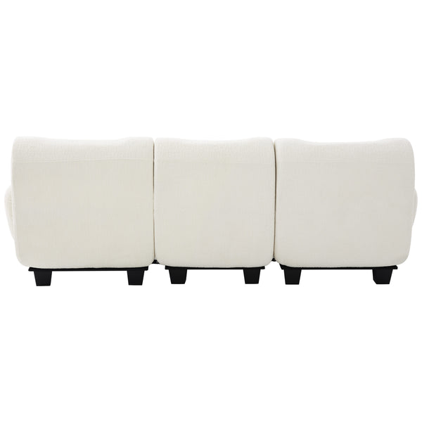 English Elm Oversized Chenille Chaise Lounge Deep Seat Sculptural Armrests Modern Living Room Retreat N763P326131A