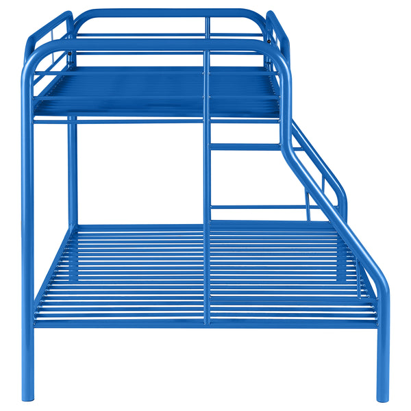 English Elm Celeste Blue Metal Twin Over Full Bunk Bed – Stylish, Space-Saving Design For Modern Bedrooms! B062P340731