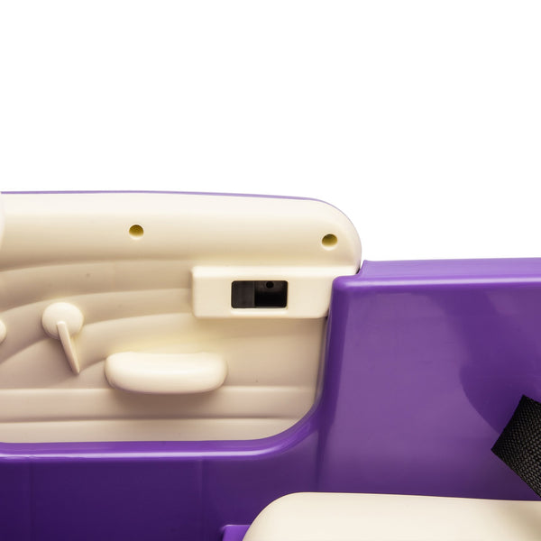 English Elm 12v Chevrolet 3100 Licensed Vintage Pickup Ride on Truck with Led Lights and Parent Remote Purple W1578P214181
