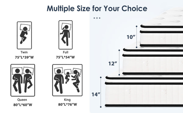 English Elm King Size Hybrid Mattress - 12 Inch Medium-Firm Support With Pocketed Coils For Ultimate Comfort W2889P310473