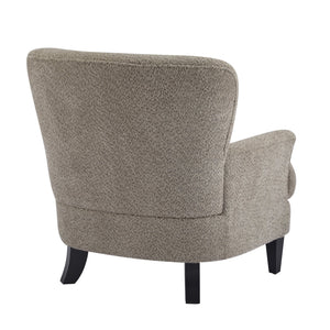 English Elm Christopher Knight Home® - Gerald Boucle Upholstered Club Chair with Tapered Birch Legs, Tonal Piping and Cozy Texture Black,Light Brown 32.25 L x 27.75 W x 20.75 H N776P243710D