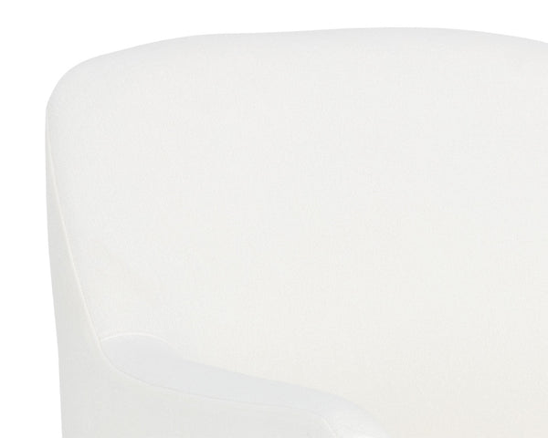 Sunpan Jaime Lounge Chair - Elegant Upholstered Seating with Gold Stainless Steel Base for Stylish Spaces Fior Vanilla