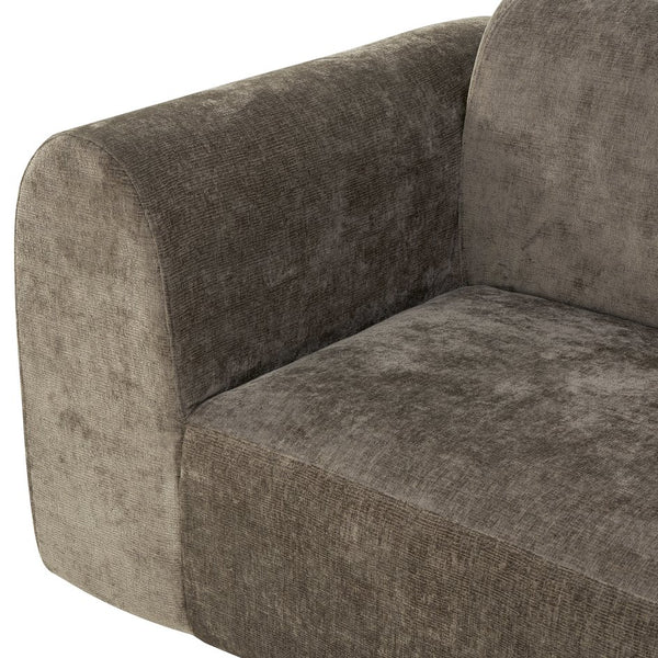 English Elm 140" Curved Sectional Sofa 3 Piece Lamb Wool Upholstered Retro Modern Living Room Set N767P277684D