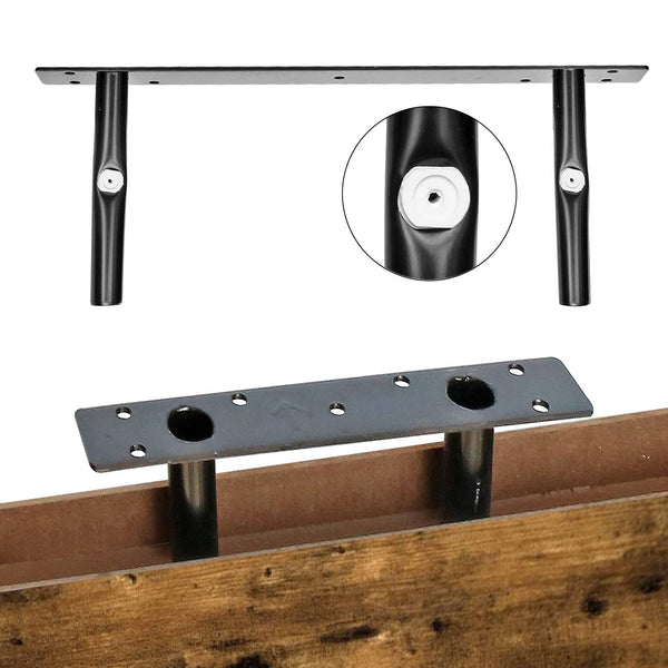 English Elm Bathroom Rustic Brown Floating Shelves – 16" Heavy Duty Wall-Mounted Over-Toilet Set of 2, Farmhouse Decor W2181P194269