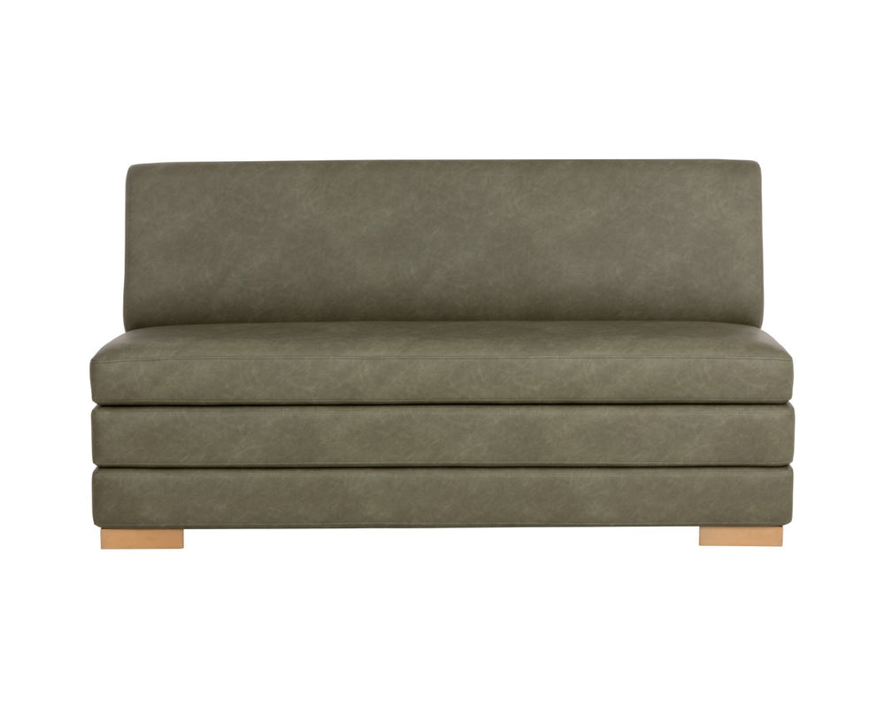 Sunpan RADCLIFF Modern Banquette in Ivanhoe Pine - Stylish, Durable Seating for Contemporary Interiors 112633