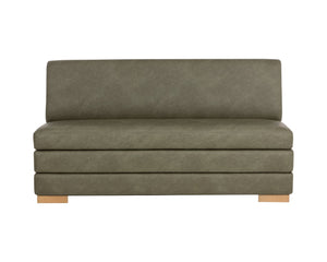 Sunpan RADCLIFF Modern Banquette in Ivanhoe Pine - Stylish, Durable Seating for Contemporary Interiors 112633
