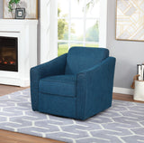 OSP Home Furnishings Cassie Swivel Arm Chair Navy