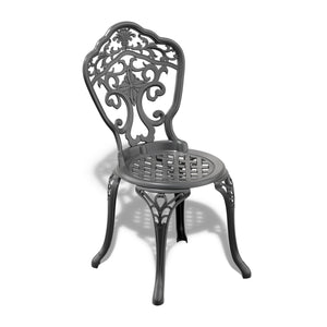 English Elm 3-Piece All-Weather Cast Aluminum Dining Set With Black Frame – Stylish, Compact, Easy Assembly! W1710S00205