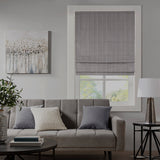 Madison Park Galen Casual Basketweave Total Blackout Roman Shade MP40-7991 Grey