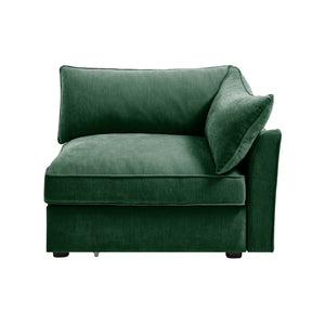 English Elm Sofa Sectional Left Facing Chenille Crescent Silhouette with Hidden Storage Modern Nordic Green W3041P293496