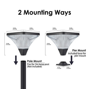 English Elm 15" Solar Outdoor Post Light LED with Remote, Dimmable Timer & Weatherproof Design for Garden Pathway W1340P181973