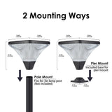 English Elm Solar Street Lamp Cap With Base 1 Pack