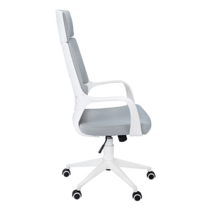 English Elm Office Gaming Chair with Ergonomic High-Back, Thick Padded Seat, Tilt Lock, 360° Swivel Mobility White 27 L x 11 W x 23 H B2710P219672
