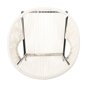 English Elm Christopher Knight Home® - NUSA Faux Wicker 3-Piece Outdoor Patio Chat Set with Rustproof Iron Frame, Curved Club Chairs & Loveseat White NUSA3PCSETWHI