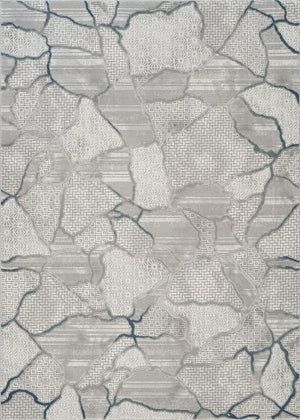 English Elm Geometrix Ivory & Gray 5X7 Modern Area Rug - Soft, Durable, Stain-Resistant For High-Traffic Spaces B186P316835