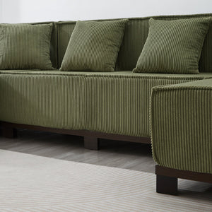 English Elm Swivel Barrel Accent Chair Chenille Tufted Round Club Seat for Living Room Lounge Green N719S002221F