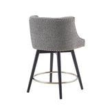 Madison Park Mateo Transitional Swivel Counter Stool MP104-1104 Grey