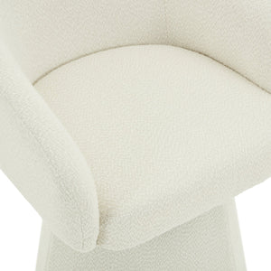 English Elm Christopher Knight Home® - Modern 360° Swivel Boucle Accent Chair Cream White — Plush Barrel Seat, Compact 300 lb Capacity, Stylish N765P292088W