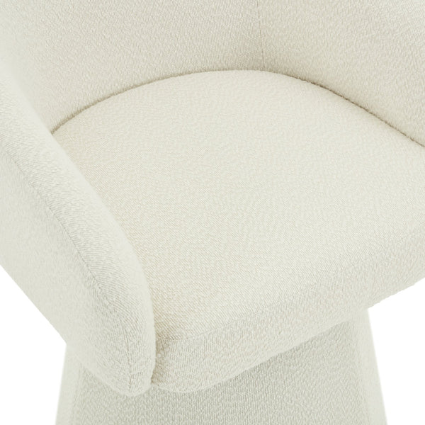 English Elm Christopher Knight Home® - Modern 360° Swivel Boucle Accent Chair Cream White — Plush Barrel Seat, Compact 300 lb Capacity, Stylish N765P292088W