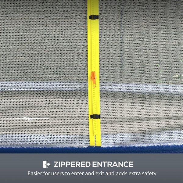 English Elm Soozier 14ft Round Trampoline Replacement Enclosure Net with Zippered Pe Mesh Guard W2225P200470