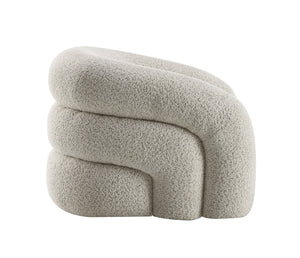 English Elm Irma Gray Boucle Chair Swivel — Cozy Textured Bouclé Upholstery, Full-Foam Seat, 360° Rotation, No Assembly Required B2726P271005