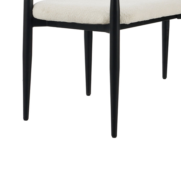 English Elm Metal Boucle Settee Loveseat with Sculptural Toothpick Legs for Modern Living Spaces Beige,Gold+Black N771P247148B