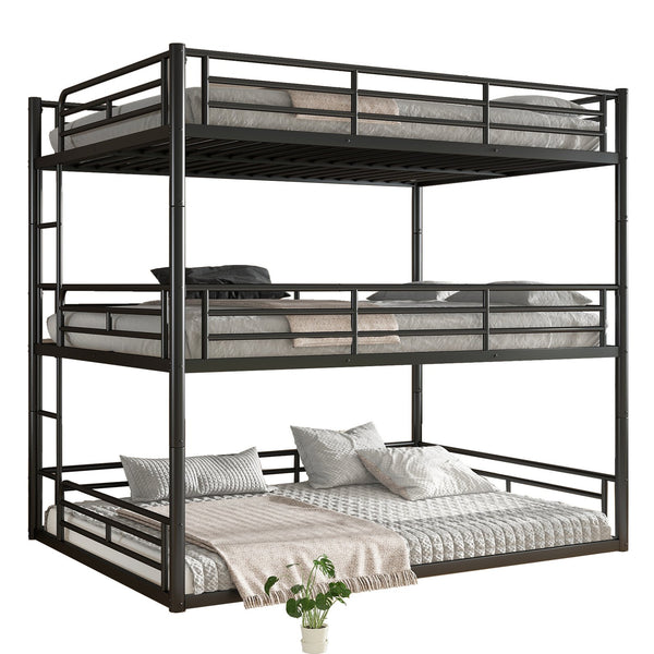 English Elm Twin Xl Solid Pine Loft Bed with Built-in Led Lighting and Storage Shelves Black W1580S00582