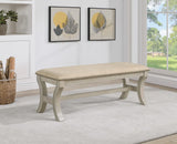 OSP Home Furnishings Monaco 48" Bench Linen/White Wash