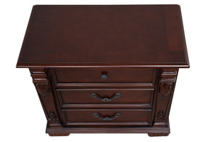 English Elm Lyndon Cherry 2-Drawer Night Stand with Felt-Lined Top Drawer, Smooth Ball-Bearing Slides, 30"H x 33"W x 17"D B078P301016