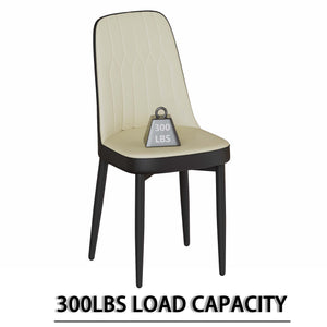 English Elm 63" Medieval Modern Dining Table Set With 6 Pu Chairs - Stylish, Easy Assembly, Durable Design For Home W2189S00703