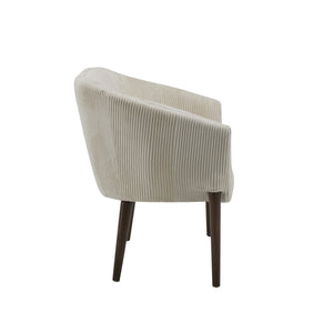 English Elm Christopher Knight Home® - Corduroy Channel-Tufted Recessed Arm Loveseat in Beige with Walnut Legs — Mid-Century Modern Comfort, Durable Pine Frame, Easy Assembly (55.25"L) N771P294708M