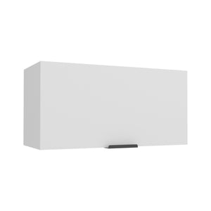 English Elm Coolidge Compact Pull-Up Wall Cabinet with Single Shelf, Durable MDP, White, Space-Saving Design B128P375301