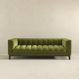 English Elm Ashcroft Furniture - Melissa Mid-Century Green Velvet Modern Sofa