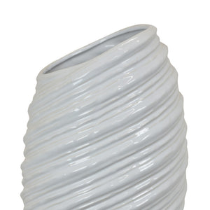 English Elm Avery Sculptural Ceramic Vase with Spiral Ribbed Texture for Modern Home Decor B056P416936