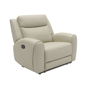 English Elm Beige Transitional Manual Recliner With High-Density Foam, Contour Arms & Wide Seat For Comfort B2741P385163