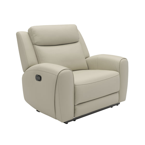 English Elm Beige Transitional Manual Recliner With High-Density Foam, Contour Arms & Wide Seat For Comfort B2741P385163