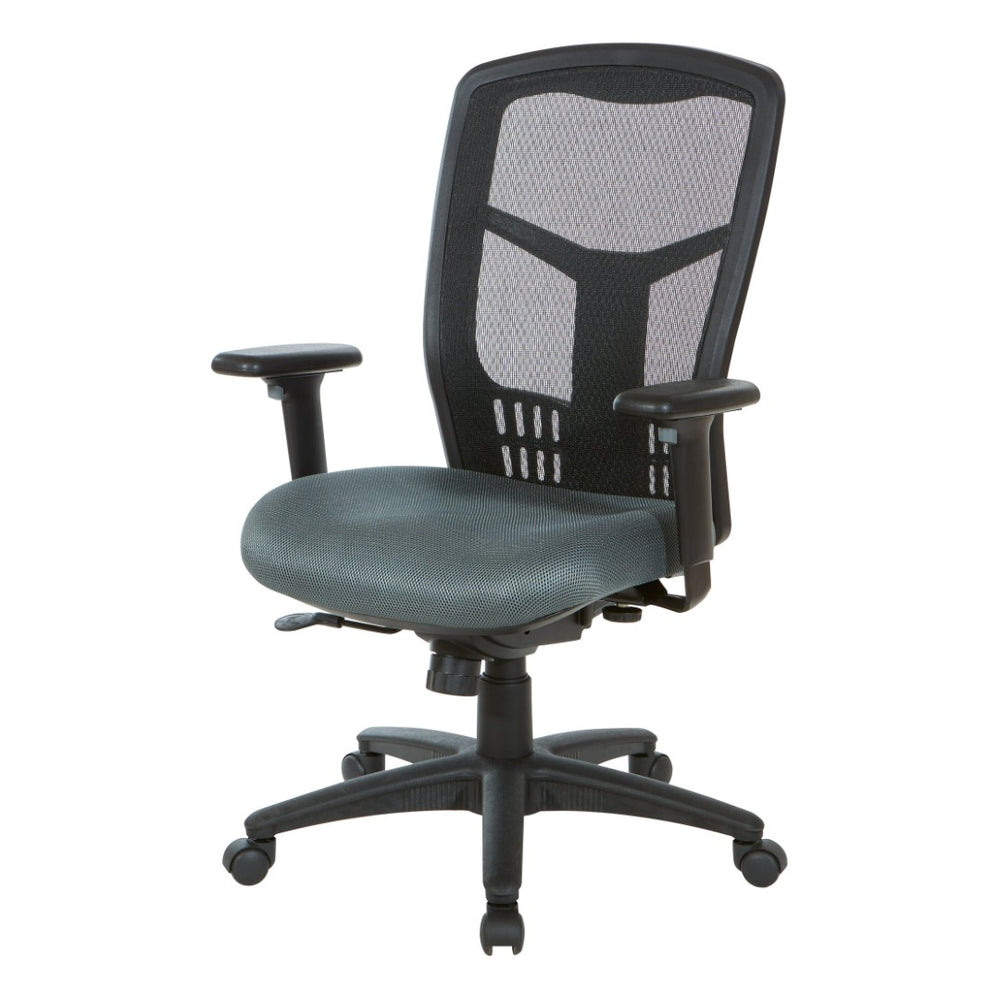 OSP Home Furnishings Progrid® High Back Ergonomic Mesh Office Chair with Lumbar Support and Adjustable Arms 90662-2M