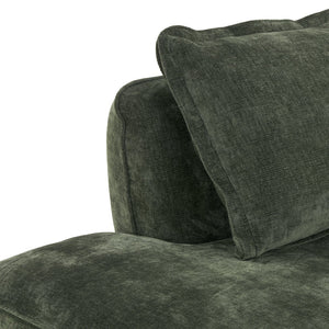 English Elm 122" L-shaped Sectional with Deep Chaise High Density Foam Low Profile Living Room Sofa Green N767P371309G