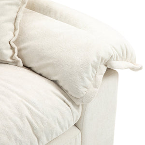English Elm 84" Chenille Sofa Loveseat with Memory Foam & Pocket Springs, Plush Dual-Layer Comfort, Sturdy Frame Beige W676S00011