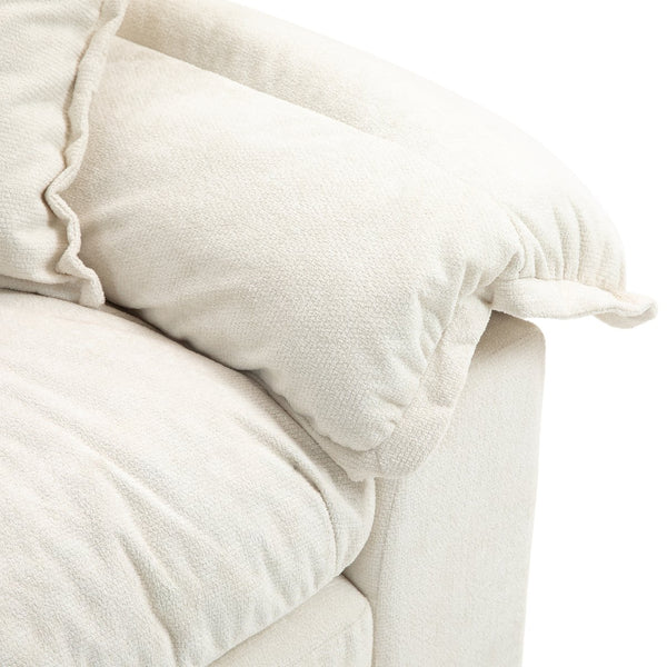 English Elm 84" Chenille Sofa Loveseat with Memory Foam & Pocket Springs, Plush Dual-Layer Comfort, Sturdy Frame Beige W676S00011