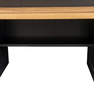 English Elm On-Trend Farmhouse 4-In-1 Hall Tree With Bench, Hooks & Shelves - Rustic Storage For Entryway Spaces N721S000038B-GIGA