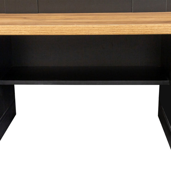 English Elm On-Trend Farmhouse 4-In-1 Hall Tree With Bench, Hooks & Shelves - Rustic Storage For Entryway Spaces N721S000038B-GIGA