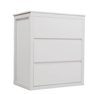 English Elm Christopher Knight Home® - 60" Double Sinks Bathroom Vanity Set with Two Ceramic Basins, Soft-Close Drawers, Sleek Handle-Free Design White N817P280550W