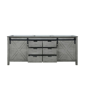 English Elm Ash Grey Double Bath Vanity 80" W x 22" D - Solid Wood Frame, E0 Plywood, Soft-Close Drawers, Storage B2731P261001