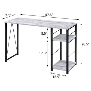 English Elm Antique 2-Shelf Writing Desk With Black Accents - Spacious, Stylish & Sturdy Design For Any Workspace B062P184547