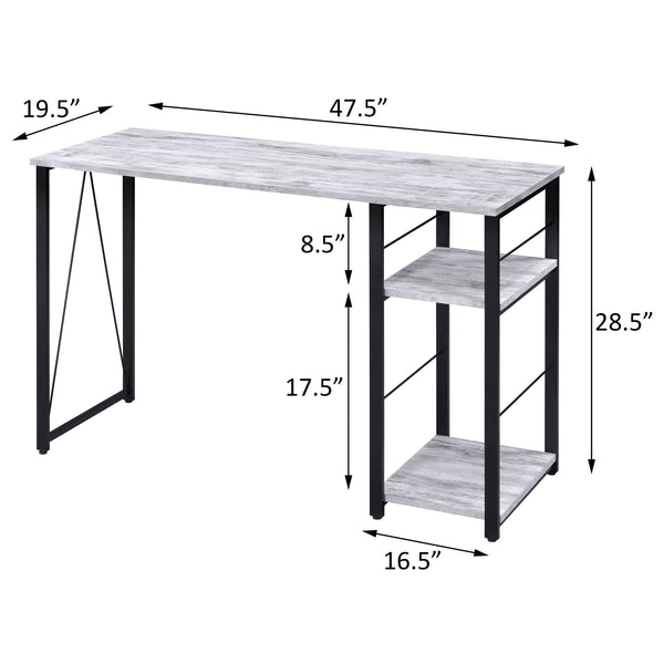 English Elm Antique 2-Shelf Writing Desk With Black Accents - Spacious, Stylish & Sturdy Design For Any Workspace B062P184547