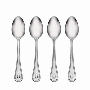 Lenox French Perle Teaspoons, Set of 4 Metallic, STAINLESS METAL 894746