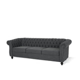 Christopher Knight Home® - Noble House - Parksley Tufted Chesterfield Fabric 3 Seater Sofa